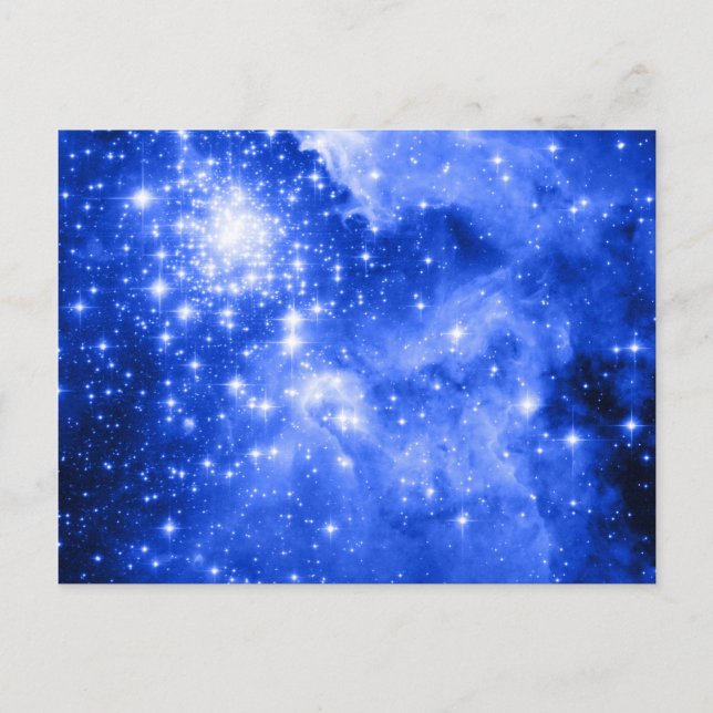 Ultramarine Blue Stars Postcard (Front)
