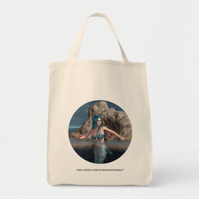 Ultramarine Mermaid Tote Bag (Front)