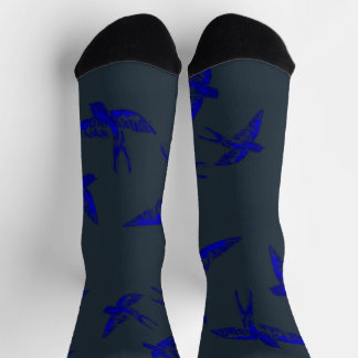 Ultramarine Swallow Socks