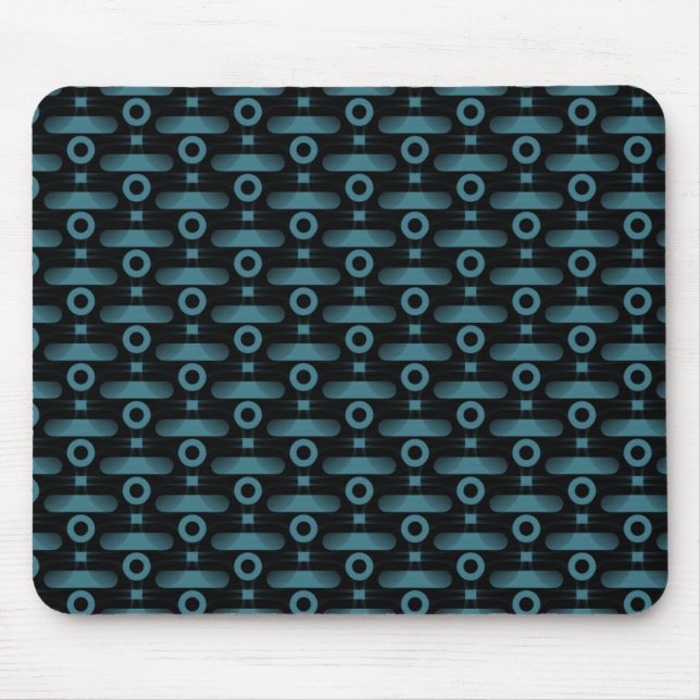 Ultramodern Abstract Mousepad, Turquoise Mouse Pad (Front)