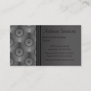 Ultramodern Business Card, Metallic Grey Card