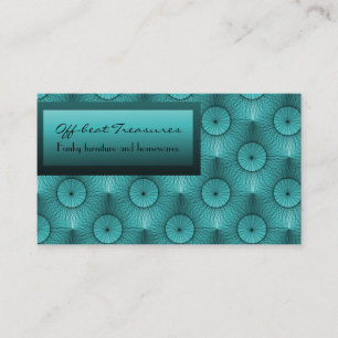 Ultramodern Chic Business Card, Deep Teal Card