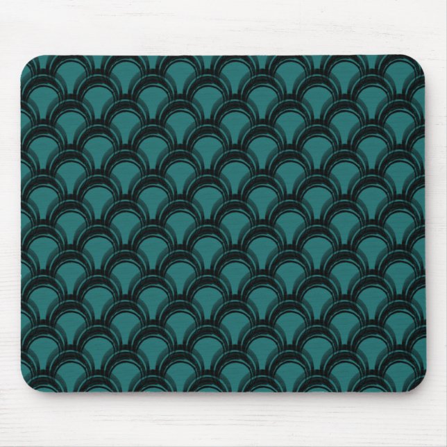 Ultramodern Glamour Mousepad, Teal Mouse Pad (Front)