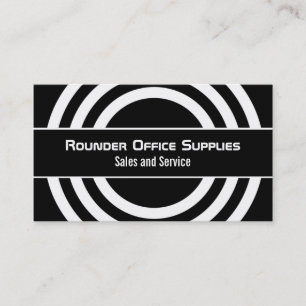 Ultramodern Half-Circled Business Card, White Card