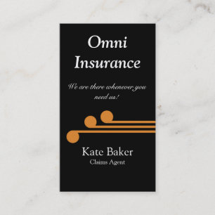 Ultramodern Professional Business Card, Orange Business Card