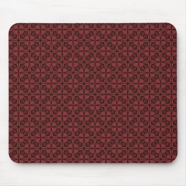 Ultramodern Retro Mousepad, Brick Red Mouse Pad (Front)