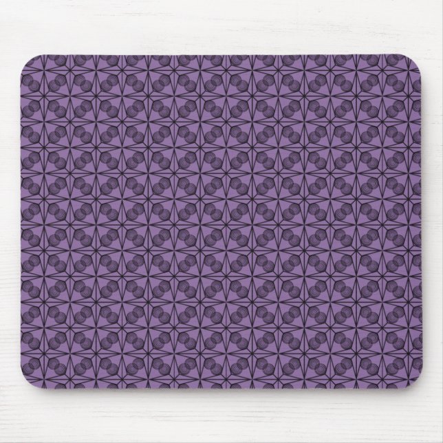 Ultramodern Retro Mousepad, Purple Mouse Pad (Front)