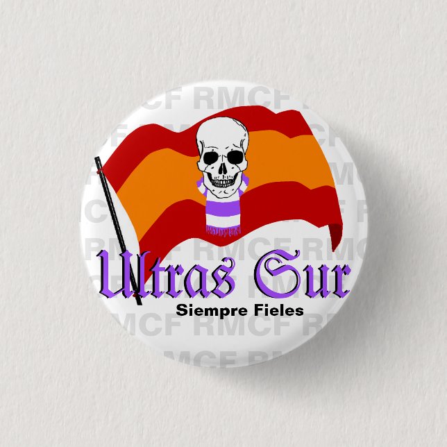 ULTRAS SUR 3 CM ROUND BADGE (Front)