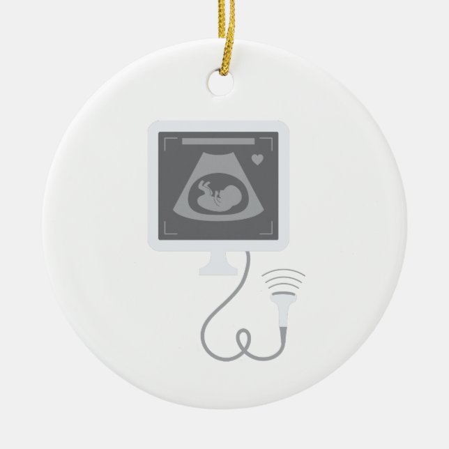 Ultrasound Ceramic Tree Decoration (Front)