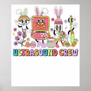 ultrasound crew, retro, vintage poster