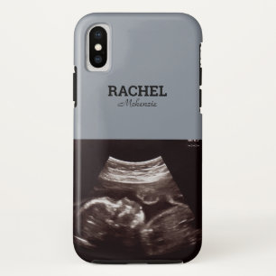 Ultrasound Photo Dusty Blue Monogram Case-Mate iPhone Case