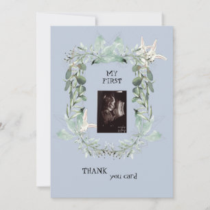 Ultrasound Photo Foliage Funny Thank You Baby Card