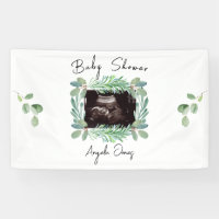 Ultrasound Photo Greenery Neutral Baby Shower