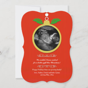 Ultrasound Photo Holiday Card
