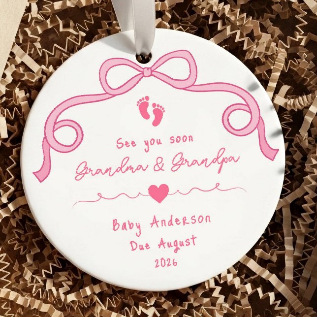 Ultrasound Pregnancy Announcement Christmas  Ceramic Tree Decoration (Creator Uploaded)
