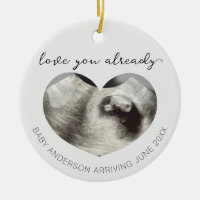 Ultrasound Pregnancy Announcement Keepsake Heart