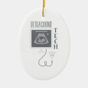 Ultrasound Tech Ceramic Tree Decoration