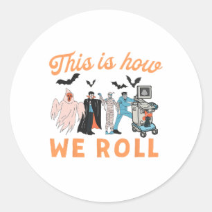 Ultrasound Tech Ghosts Vascular Tech Sonographer H Classic Round Sticker