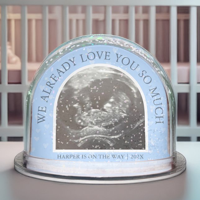 Ultrasound We Love You Already Keepsake Snowglobe (This ultrasound snow globe is a heartfelt way to celebrate the joy of expecting a baby. )