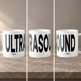 ULTRASOUND Wraparound Text Personalised Coffee Mug