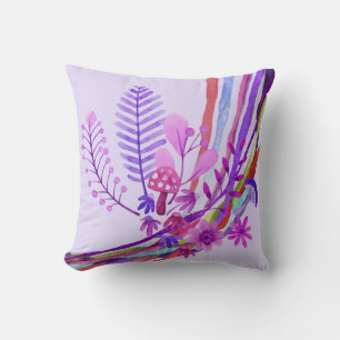 Ultraviolet  Abstract Floral Pillow