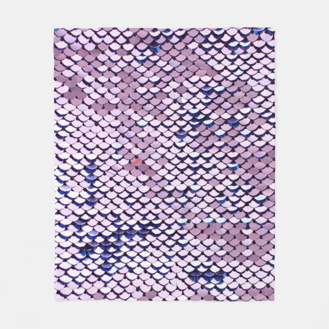 Ultraviolet vivid sequin glitter shiny texture. Gl Fleece Blanket (Front)