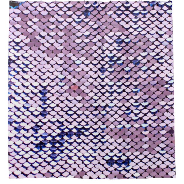 Ultraviolet vivid sequin glitter shiny texture. Gl Shower Curtain (Front)