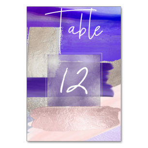 Ultraviolet Watercolor Table Nos. Table Number