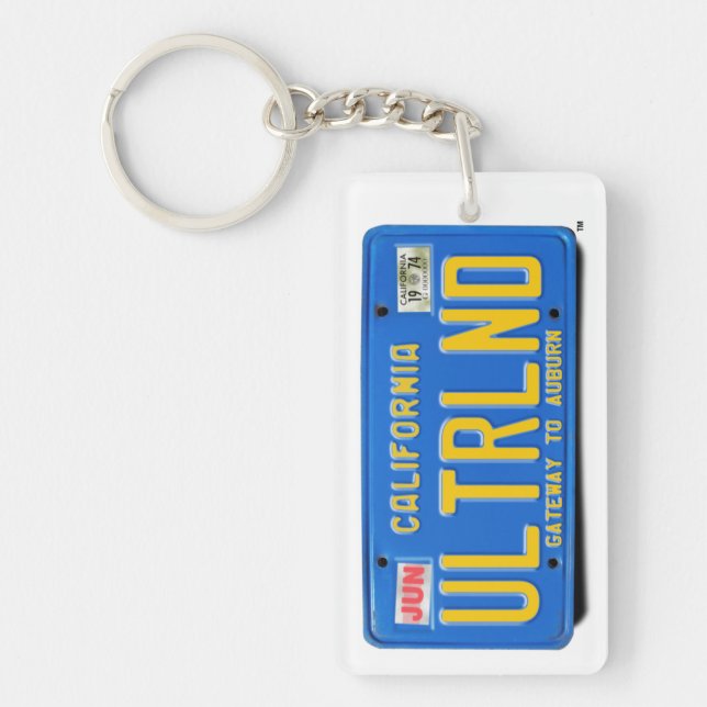 ULTRLND: CA 1974 Blue License Plate Key Ring (Front)