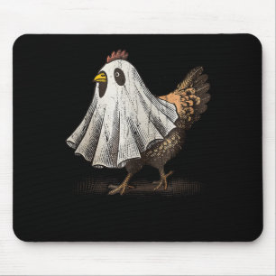 Ultrygeist Chicken, Chicken Ghost, Funny Halloween Mouse Pad
