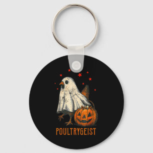 Ultrygeist Funny Halloween Chicken Ghost Costume P Key Ring