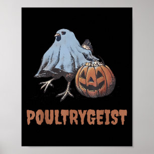 Ultrygeist Halloween Chicken Ghost  Poster