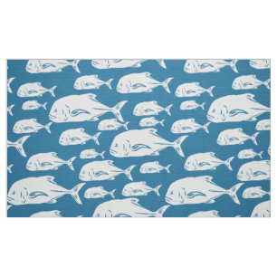 Ulua and papio pattern fabric