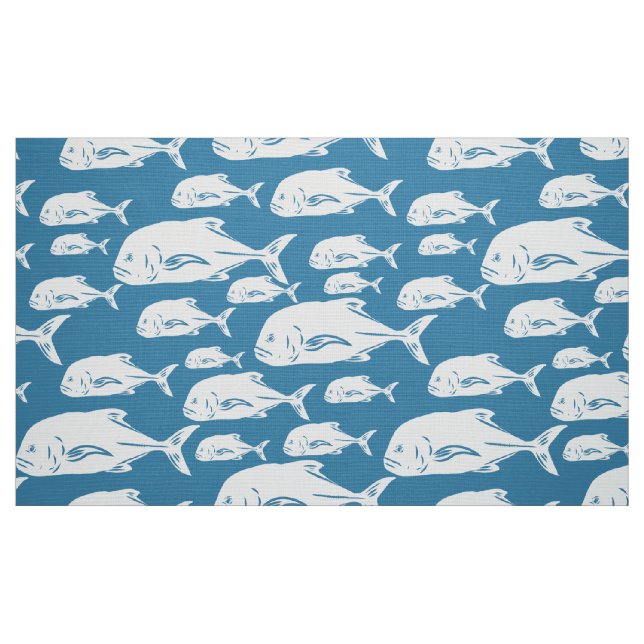 Ulua and papio pattern fabric (Fat Quarter)