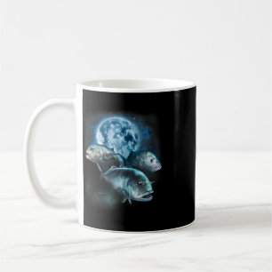 Ulua Fishing Shirt - Trevally Fish Howling At The Coffee Mug