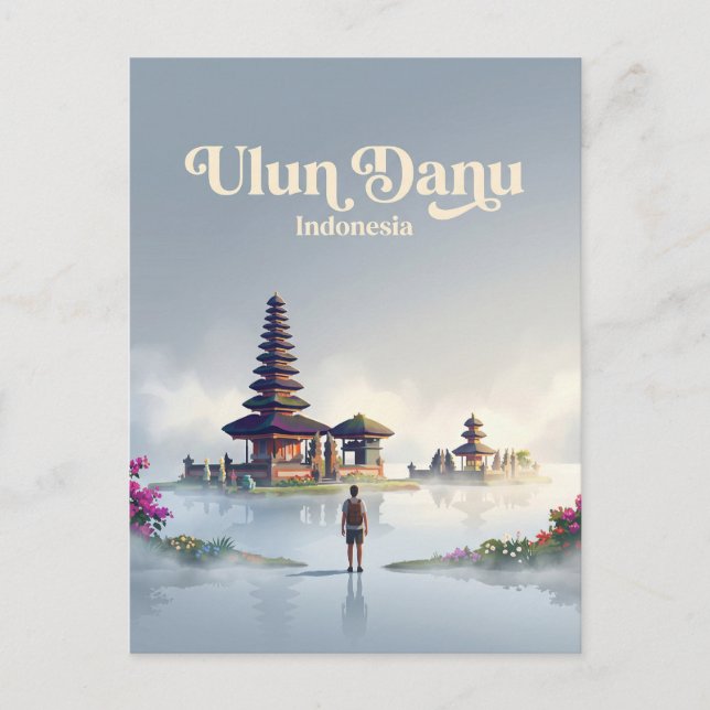 Ulun Danu Beratan Temple Indonesia Postcard (Front)