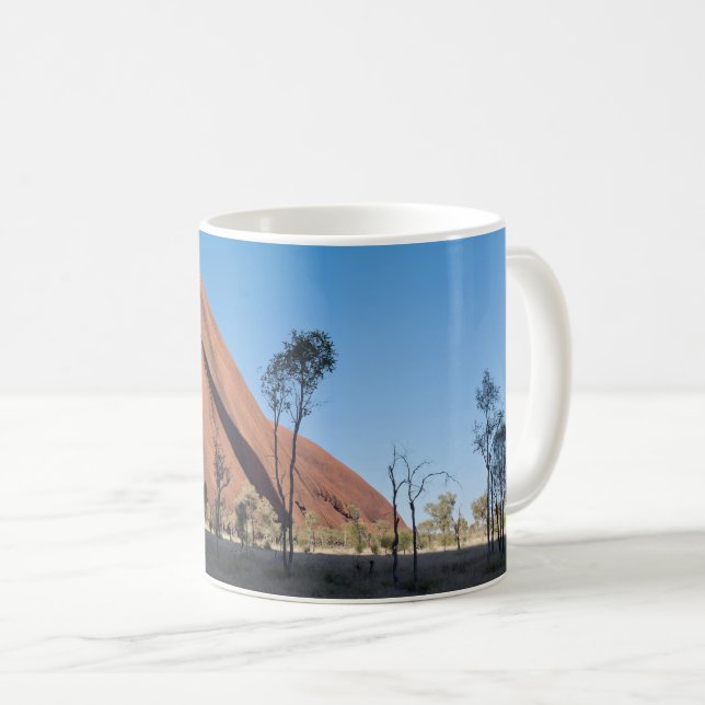 uluru and desert plain coffee mug (Front Right)