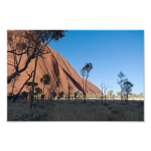 uluru and desert plain photo print