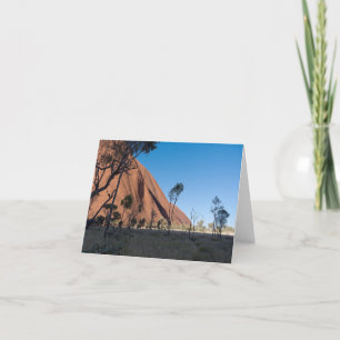uluru and desert plain thank you card