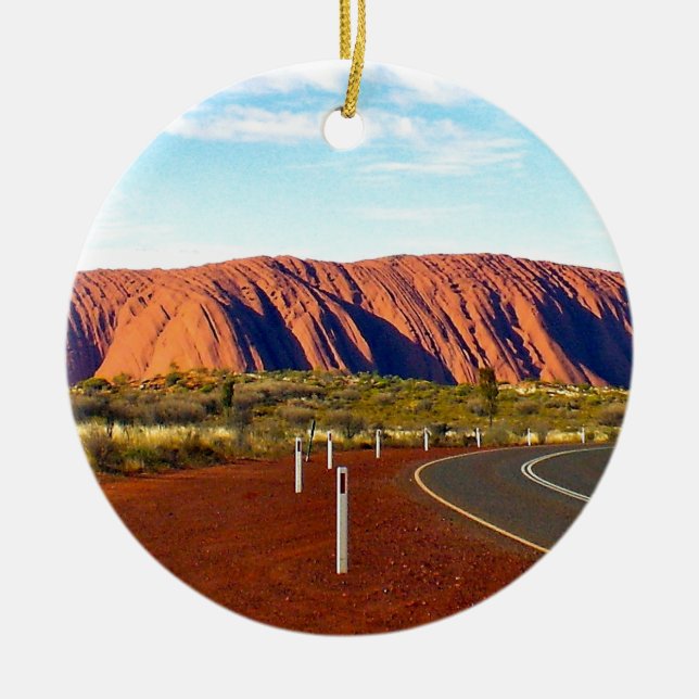 Uluru / Ayers Rock - Australia Ceramic Tree Decoration (Front)
