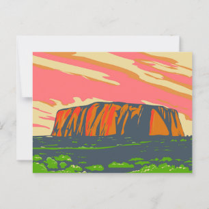 Uluru Ayers Rock in Northern Territory Australia Postcard