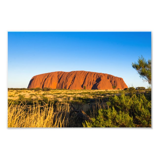 Uluru Ayers Rock in outback Australia Photo Print (Front)