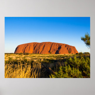 Uluru Ayers Rock in outback Australia Poster