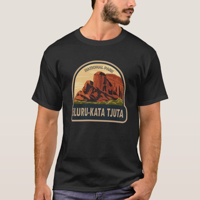 Uluru-Kata Tjuta National Park Australia Emblem T-Shirt (Front)
