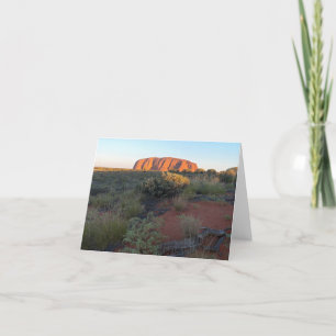 Uluru Sunrise and Desert Flora Thank You Card