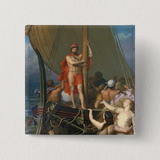 Ulysses and the Sirens 15 Cm Square Badge (Front)