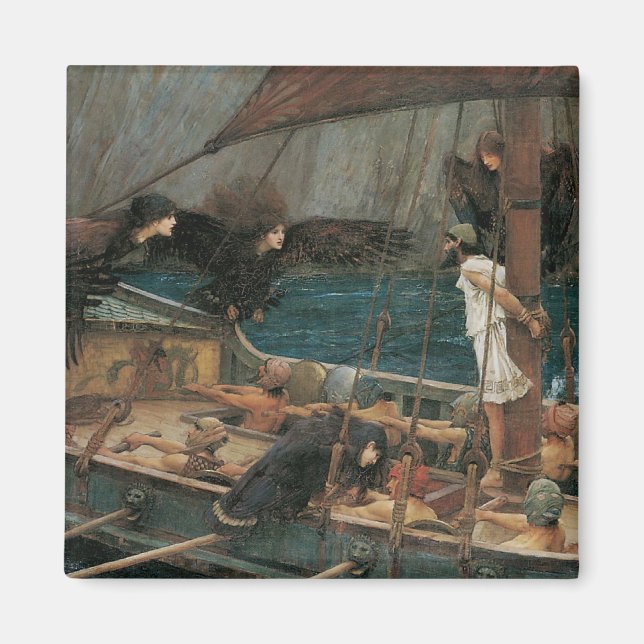 Ulysses and the Sirens by John William Waterhouse Magnet (Front)