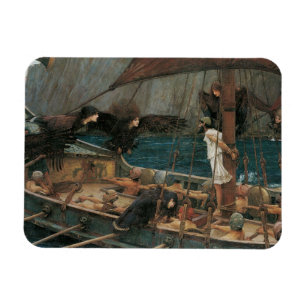 Ulysses and the Sirens by JW Waterhouse Magnet