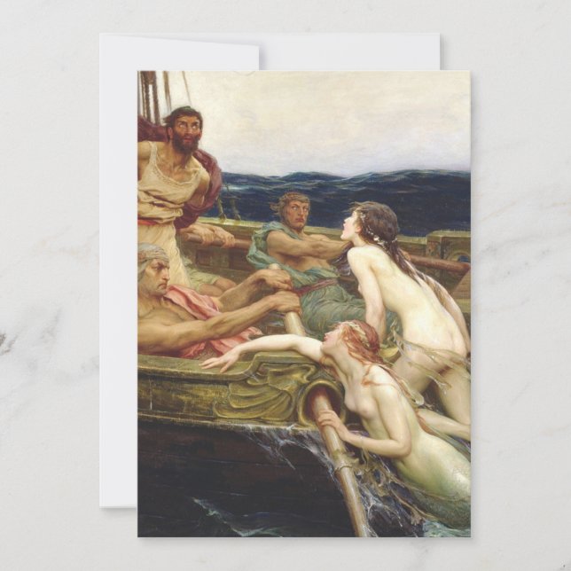 Ulysses And The Sirens - Herbert James Draper 1909 Invitation (Front)
