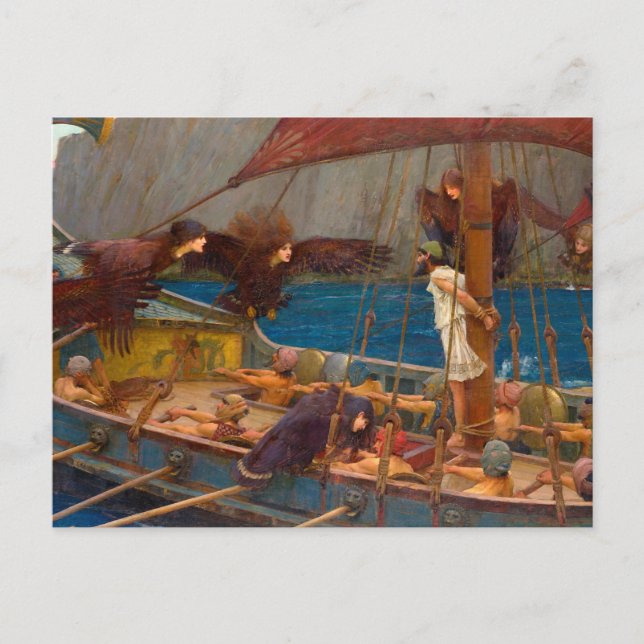 Ulysses and the Sirens Postcard (Front)